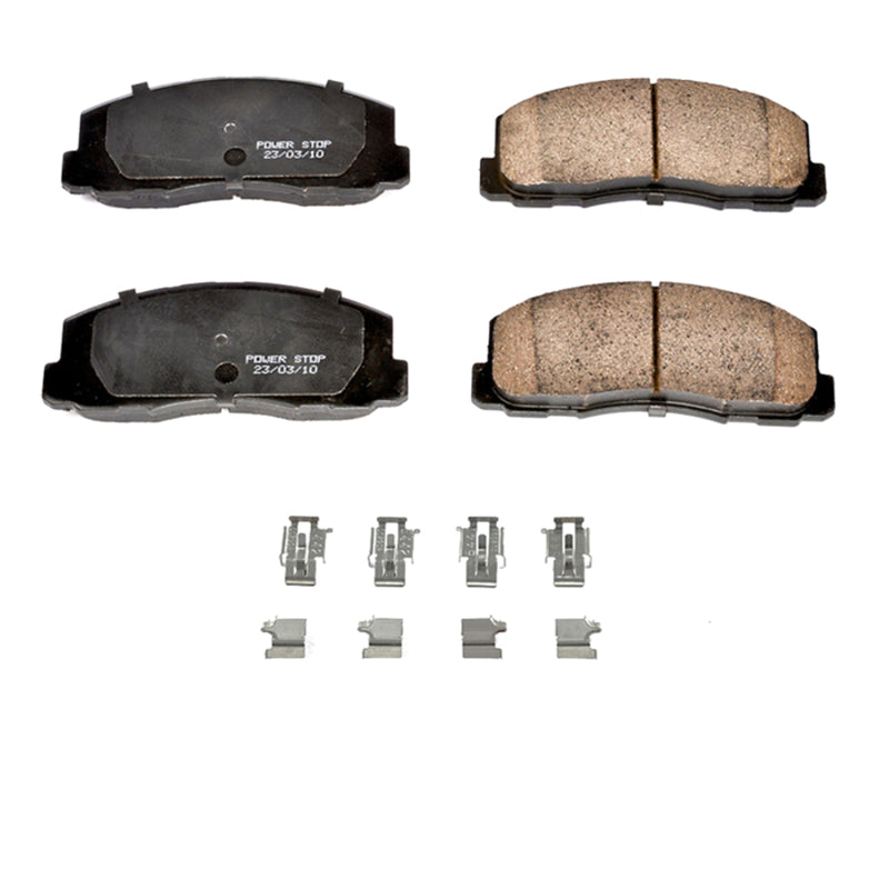 Power Stop 1990 Eagle Talon Front Z17 Evo Ceramic Brake Pad w/Hardware Power Stop 1990 Eagle Talon Front Z17 Evo Ceramic Brake Pad w/Hardware