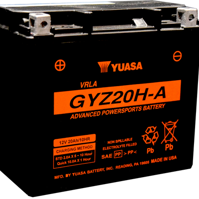 Yuasa GYZ20HA High Performance Maintenance Free AGM 12 Volt Battery