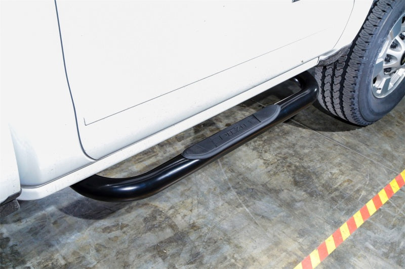 Deezee 99-16 Ford SuperDuty Tubes - 3In Round Black Steel RegCab Deezee 99-16 Ford SuperDuty Tubes - 3In Round Black Steel RegCab