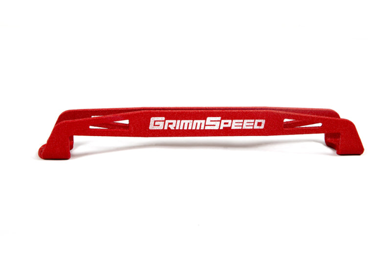 GrimmSpeed 08-18 Subaru WRX/STI Lightweight Battery Tie Down - Red GrimmSpeed 08-18 Subaru WRX/STI Lightweight Battery Tie Down - Red