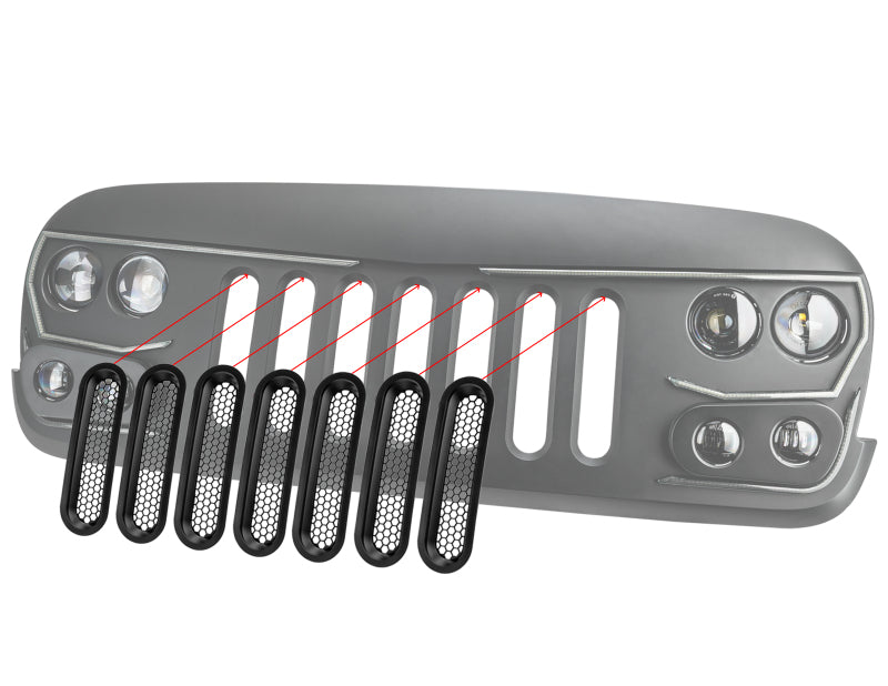 Oracle Vertical Mesh Inserts for Vector Grille (JK Model Only) Oracle Vertical Mesh Inserts for Vector Grille (JK Model Only)