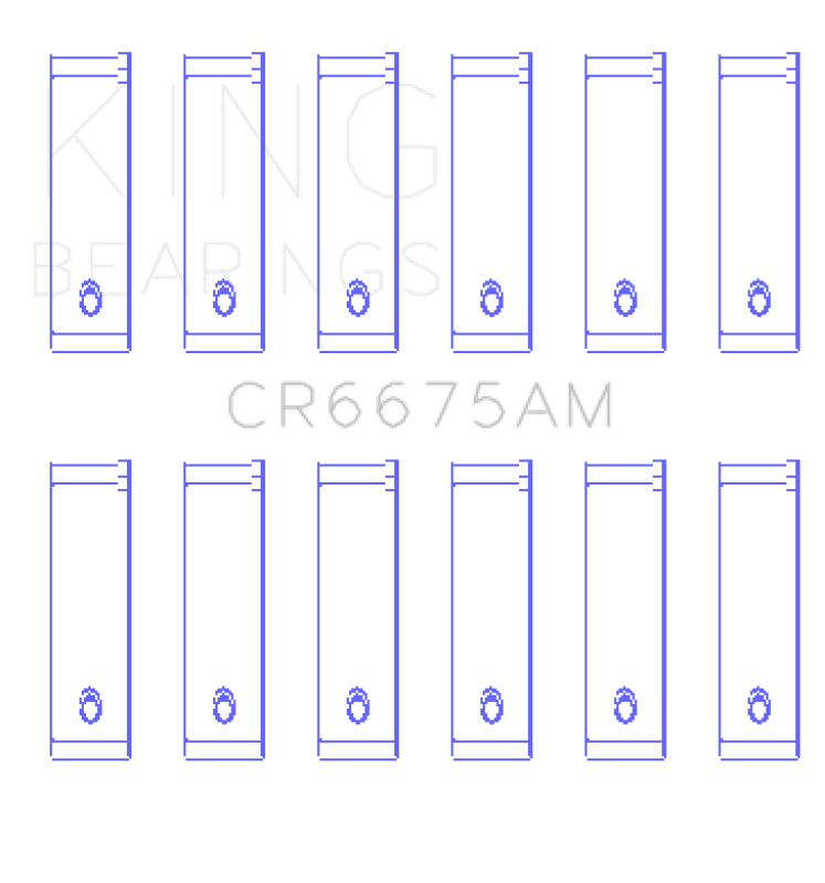 King Engine Bearings Chrysler 3.3/3.8 V6 (Size +1.0mm) Connecting Rod Bearing Set King Engine Bearings Chrysler 3.3/3.8 V6 (Size +1.0mm) Connecting Rod Bearing Set