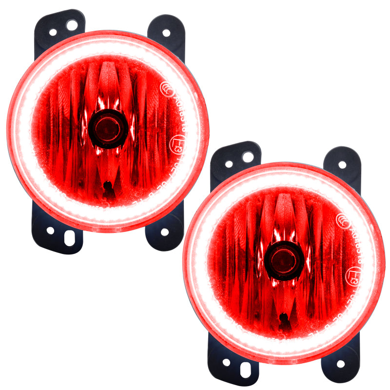 Oracle Lighting 10-15 Jeep Wrangler JK Pre-Assembled LED Halo Fog Lights -Red Oracle Lighting 10-15 Jeep Wrangler JK Pre-Assembled LED Halo Fog Lights -Red