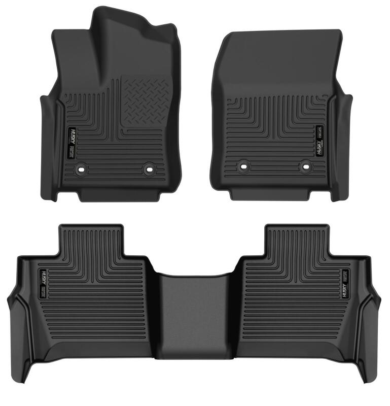 Husky Liners 23-24 Toyota Sequoia WeatherBeater Front & Second Row Floor Liners - Black Husky Liners 23-24 Toyota Sequoia WeatherBeater Front & Second Row Floor Liners - Black