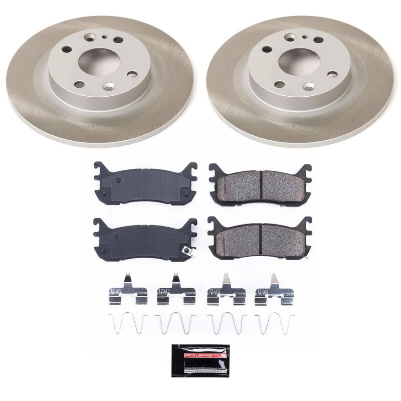 Power Stop 97-99 Mercury Tracer Rear Semi-Coated Rotor Kit Power Stop 97-99 Mercury Tracer Rear Semi-Coated Rotor Kit