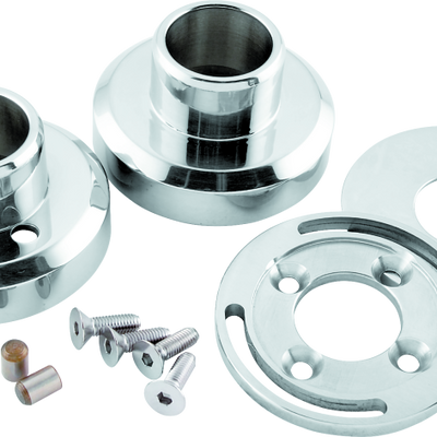 Bikers Choice Polished Stainless Steel Hidden External Fork Stop Kit Custom