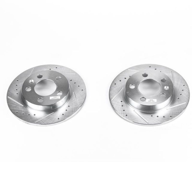 Power Stop 00-06 Audi TT Quattro Rear Evolution Drilled & Slotted Rotors - Pair Power Stop 00-06 Audi TT Quattro Rear Evolution Drilled & Slotted Rotors - Pair