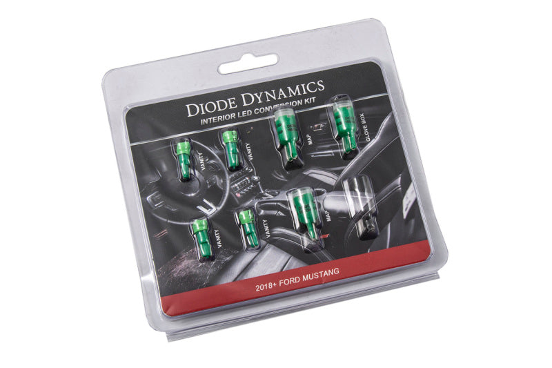 Diode Dynamics Mustang Interior LED Light Kit 18-19 Mustang Stage 1 - Green Diode Dynamics Mustang Interior LED Light Kit 18-19 Mustang Stage 1 - Green