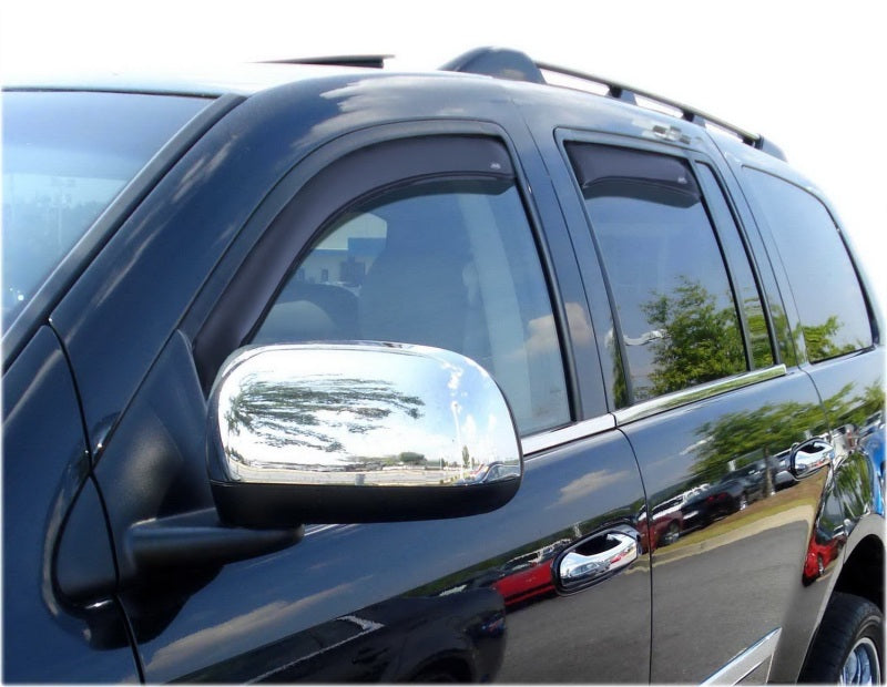 AVS 07-10 Chrysler Aspen Ventvisor In-Channel Front & Rear Window Deflectors 4pc - Smoke AVS 07-10 Chrysler Aspen Ventvisor In-Channel Front & Rear Window Deflectors 4pc - Smoke