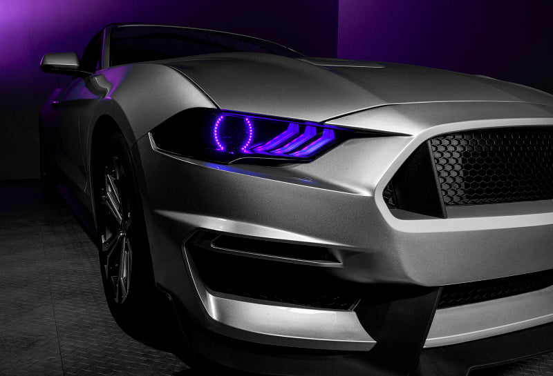 Oracle 18-21 Ford Mustang Dynamic DRL w/ Halo Kit & Sequential Turn Signal - ColorSHIFT Oracle 18-21 Ford Mustang Dynamic DRL w/ Halo Kit & Sequential Turn Signal - ColorSHIFT