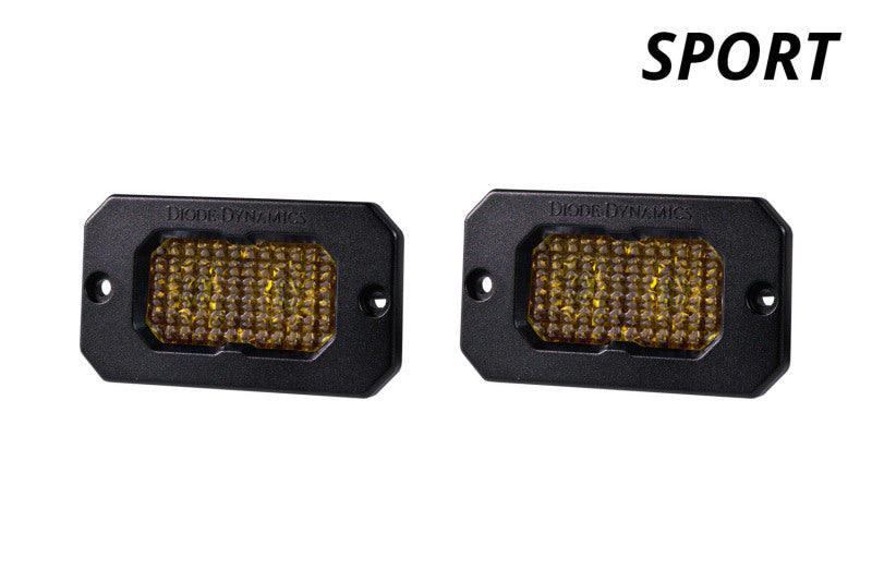 Diode Dynamics Stage Series 2in LED Pod Sport - Yellow Combo Flush ABL (Pair) Diode Dynamics Stage Series 2in LED Pod Sport - Yellow Combo Flush ABL (Pair)