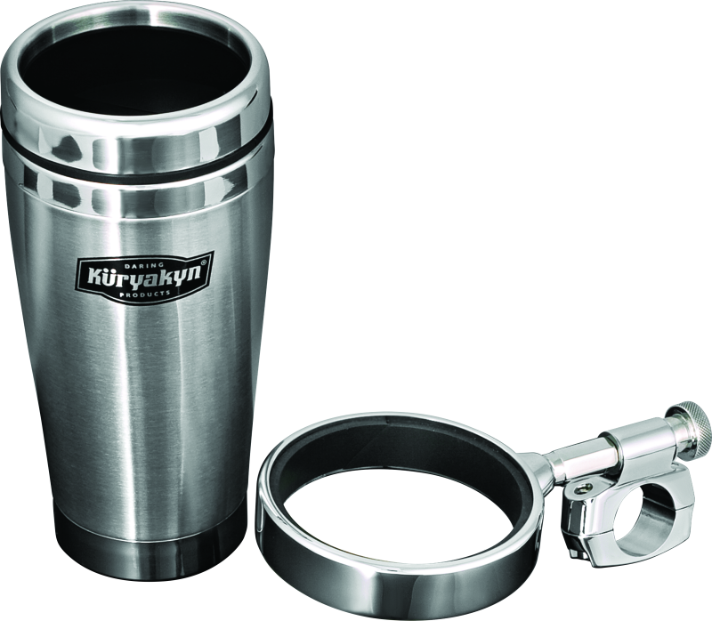 Kuryakyn Drink Holder With Stainless Steel Mug 1in Bar Clamp Chrome Kuryakyn Drink Holder With Stainless Steel Mug 1in Bar Clamp Chrome