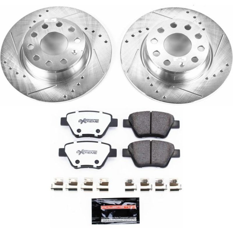 Power Stop 10-12 Audi A3 Rear Z26 Street Warrior Brake Kit Power Stop 10-12 Audi A3 Rear Z26 Street Warrior Brake Kit
