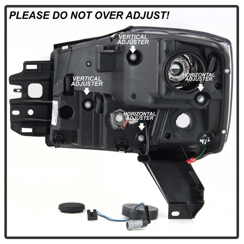 Spyder 04-15 Nissan Titan / 04-07 Nissan Armada V2 Projector Headlights - Black PRO-YD-NTI04-DRL-BK Spyder 04-15 Nissan Titan / 04-07 Nissan Armada V2 Projector Headlights - Black PRO-YD-NTI04-DRL-BK