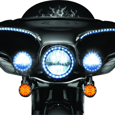 Kuryakyn LED Front Turn Signal Conversion Flat Style Insert Amber Lens