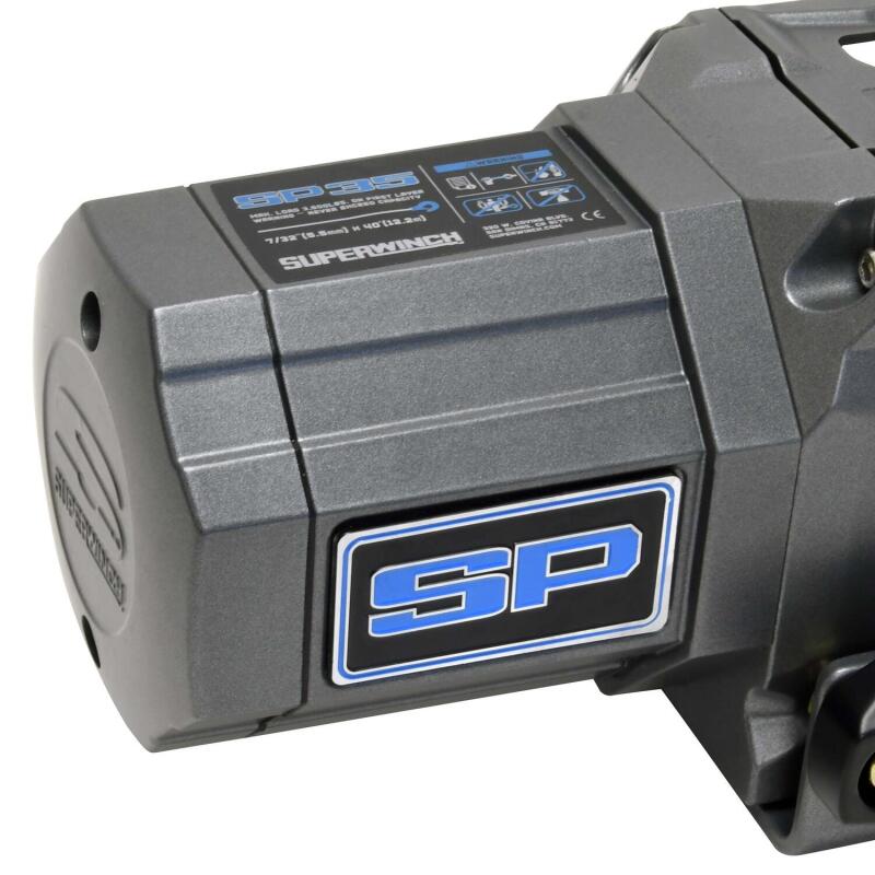 Superwinch 3500 LBS 12V DC 7/32in x 40ft Synthetic Rope Hawse Fairlead SP 35SR Winch Superwinch 3500 LBS 12V DC 7/32in x 40ft Synthetic Rope Hawse Fairlead SP 35SR Winch