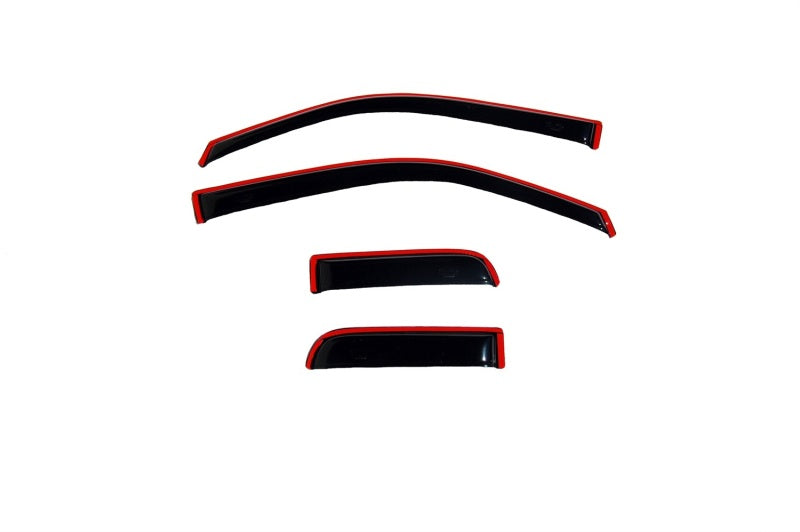 AVS 04-14 Ford F-150 Supercab Ventvisor In-Channel Front & Rear Window Deflectors 4pc - Smoke AVS 04-14 Ford F-150 Supercab Ventvisor In-Channel Front & Rear Window Deflectors 4pc - Smoke