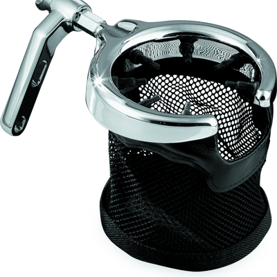 Kuryakyn Drink Holder Mesh Basket with Perch Mount Universal Chrome