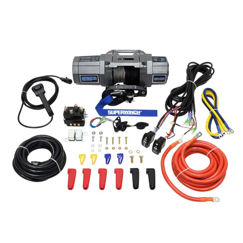 Superwinch 3500 LBS 12V DC 7/32in x 40ft Synthetic Rope Hawse Fairlead SP 35SR Winch Superwinch 3500 LBS 12V DC 7/32in x 40ft Synthetic Rope Hawse Fairlead SP 35SR Winch