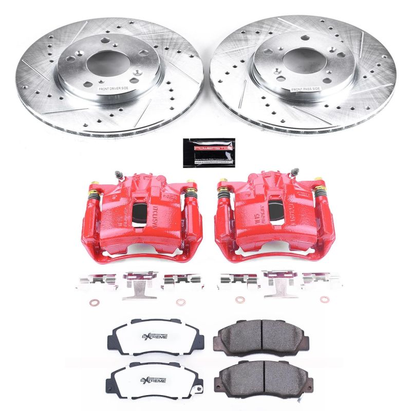 Power Stop 98-02 Honda Accord Front Z26 Street Warrior Brake Kit w/Calipers Power Stop 98-02 Honda Accord Front Z26 Street Warrior Brake Kit w/Calipers