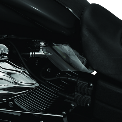 Kuryakyn Saddle Shields Heat Deflectors 99-17 Dyna Models Smoke