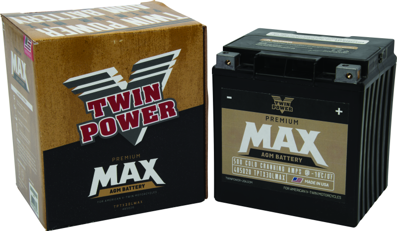 Twin Power GYZ-32HL Premium MAX Battery Replaces H-D 66010-97A Made in USA 500 CCA Twin Power GYZ-32HL Premium MAX Battery Replaces H-D 66010-97A Made in USA 500 CCA