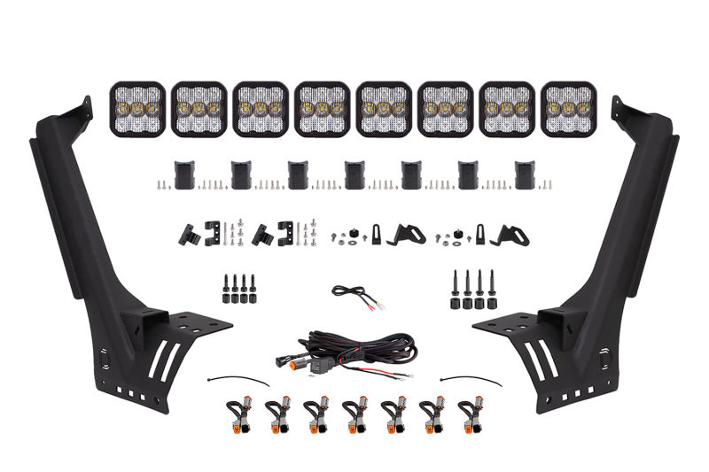 Diode Dynamics Jeep JL SS5 Sport CrossLink Windshield - White Combo Lightbar Kit Diode Dynamics Jeep JL SS5 Sport CrossLink Windshield - White Combo Lightbar Kit