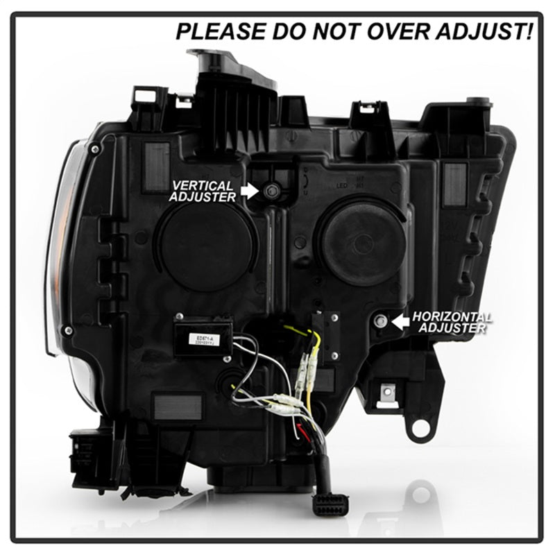 Spyder 19-22 Dodge Ram 2500/3500 (Halogen Model Only) Proj. Headlights (PRO-YD-DR19HDHALAP-SEQ-BK) Spyder 19-22 Dodge Ram 2500/3500 (Halogen Model Only) Proj. Headlights (PRO-YD-DR19HDHALAP-SEQ-BK)