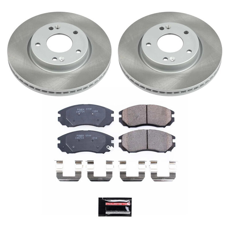 Power Stop 04-06 Hyundai Tiburon Front Semi-Coated Rotor Kit Power Stop 04-06 Hyundai Tiburon Front Semi-Coated Rotor Kit