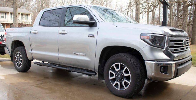 Fishbone Offroad 07-21 Toyota Tundra Double Cab Oval Side Steps - Black Textured Fishbone Offroad 07-21 Toyota Tundra Double Cab Oval Side Steps - Black Textured