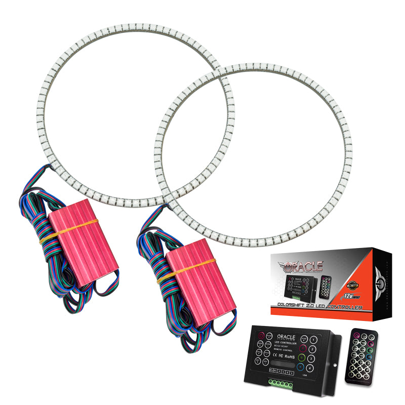 Oracle Jeep Wrangler JL/Gladiator JT LED Surface Mount Headlight Halo Kit ColorSHIFT 2 SEE WARRANTY Oracle Jeep Wrangler JL/Gladiator JT LED Surface Mount Headlight Halo Kit ColorSHIFT 2 SEE WARRANTY