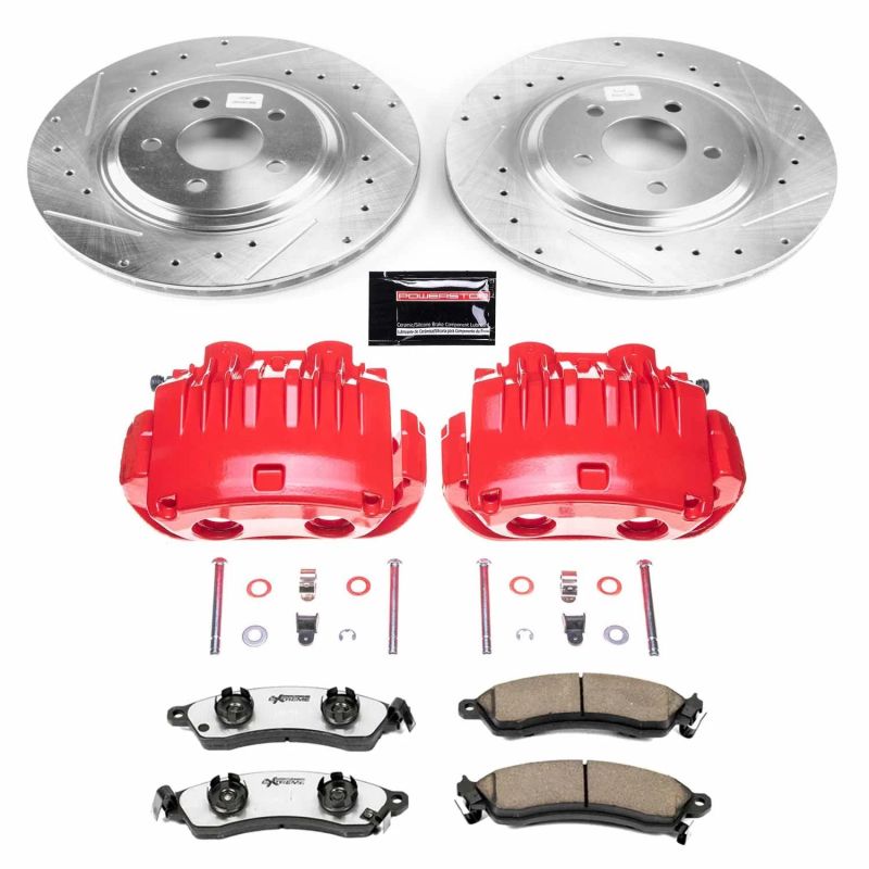 Power Stop 98-94 Ford Mustang Front Z26 Street Warrior Brake Kit w/Calipers Power Stop 98-94 Ford Mustang Front Z26 Street Warrior Brake Kit w/Calipers