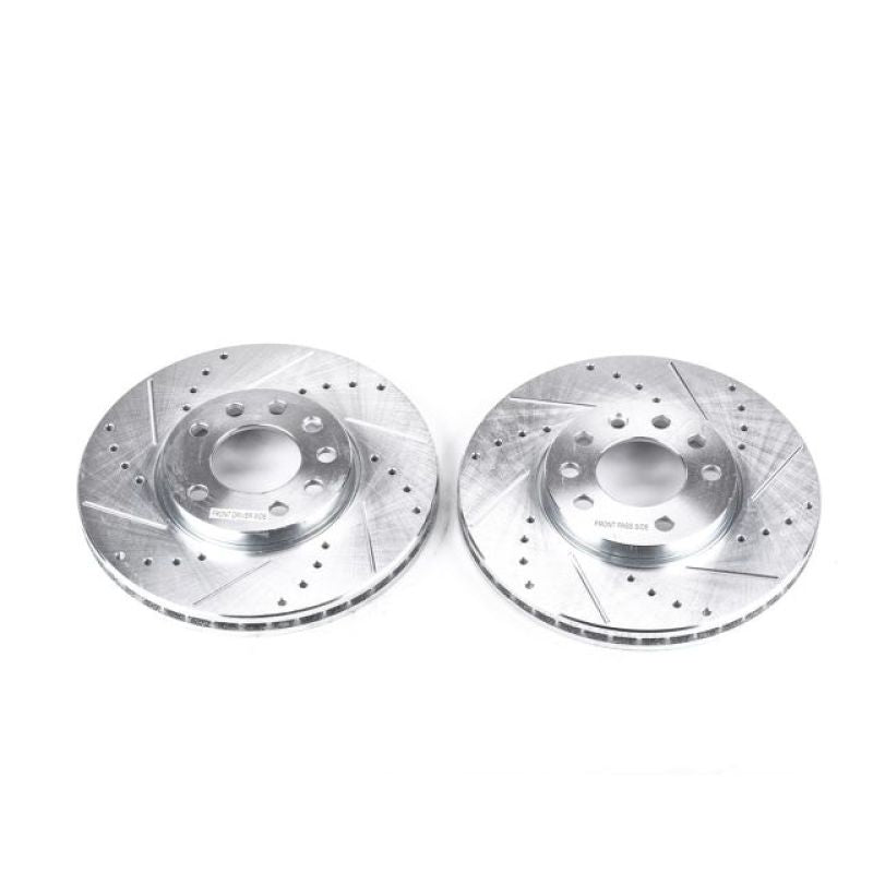 Power Stop 03-11 Saab 9-3 Front Evolution Drilled & Slotted Rotors - Pair Power Stop 03-11 Saab 9-3 Front Evolution Drilled & Slotted Rotors - Pair