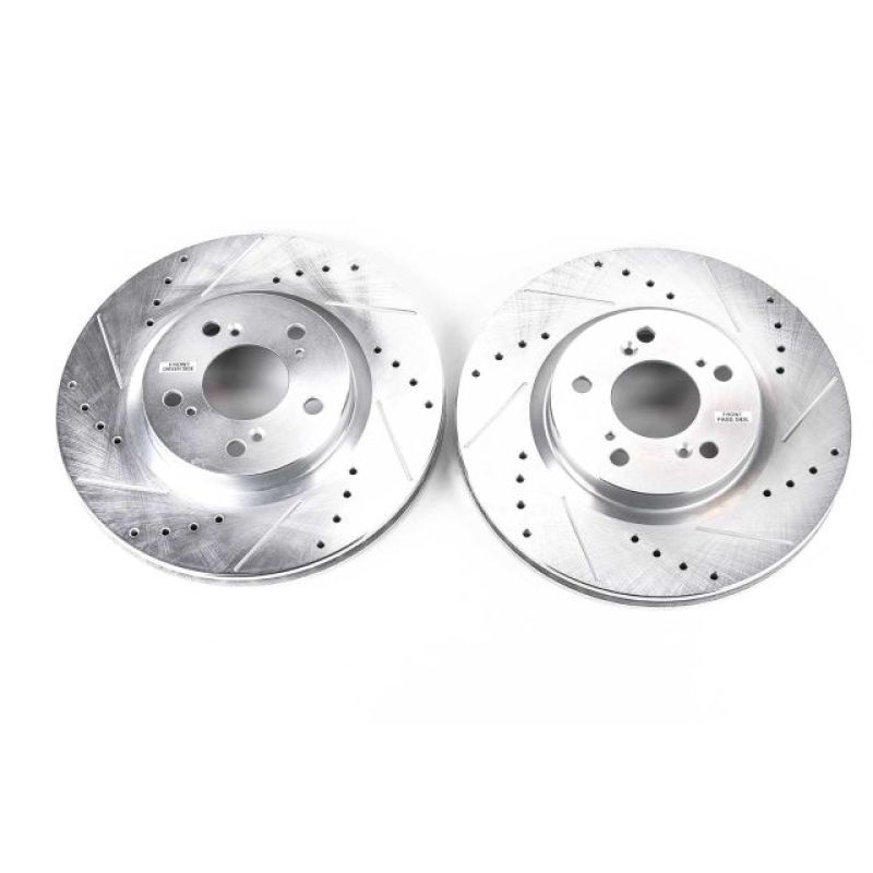 Power Stop 05-12 Acura RL Front Evolution Drilled & Slotted Rotors - Pair Power Stop 05-12 Acura RL Front Evolution Drilled & Slotted Rotors - Pair