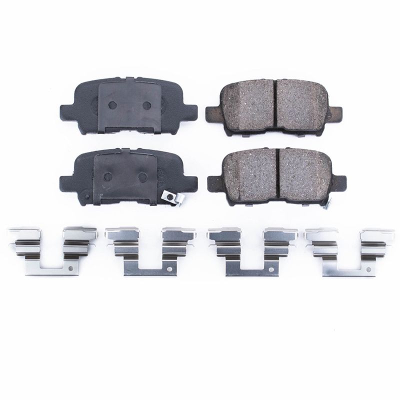 Power Stop 01-06 Acura MDX Rear Z17 Evolution Ceramic Brake Pads w/Hardware Power Stop 01-06 Acura MDX Rear Z17 Evolution Ceramic Brake Pads w/Hardware