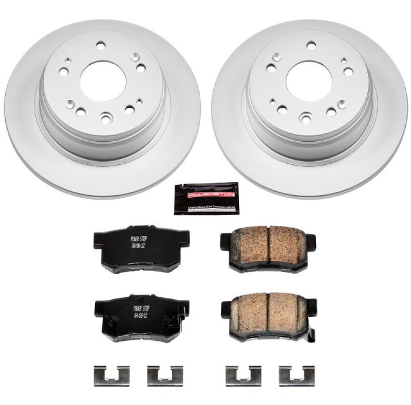 Power Stop 02-04 Honda CR-V Rear Z17 Evolution Geomet Coated Brake Kit Power Stop 02-04 Honda CR-V Rear Z17 Evolution Geomet Coated Brake Kit