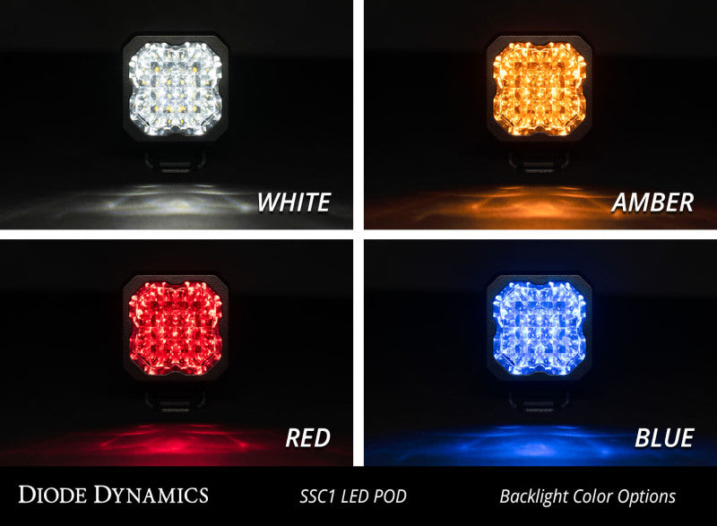 Diode Dynamics Stage Series C1 LED Pod Pro - White Flood Flush RBL Each Diode Dynamics Stage Series C1 LED Pod Pro - White Flood Flush RBL Each