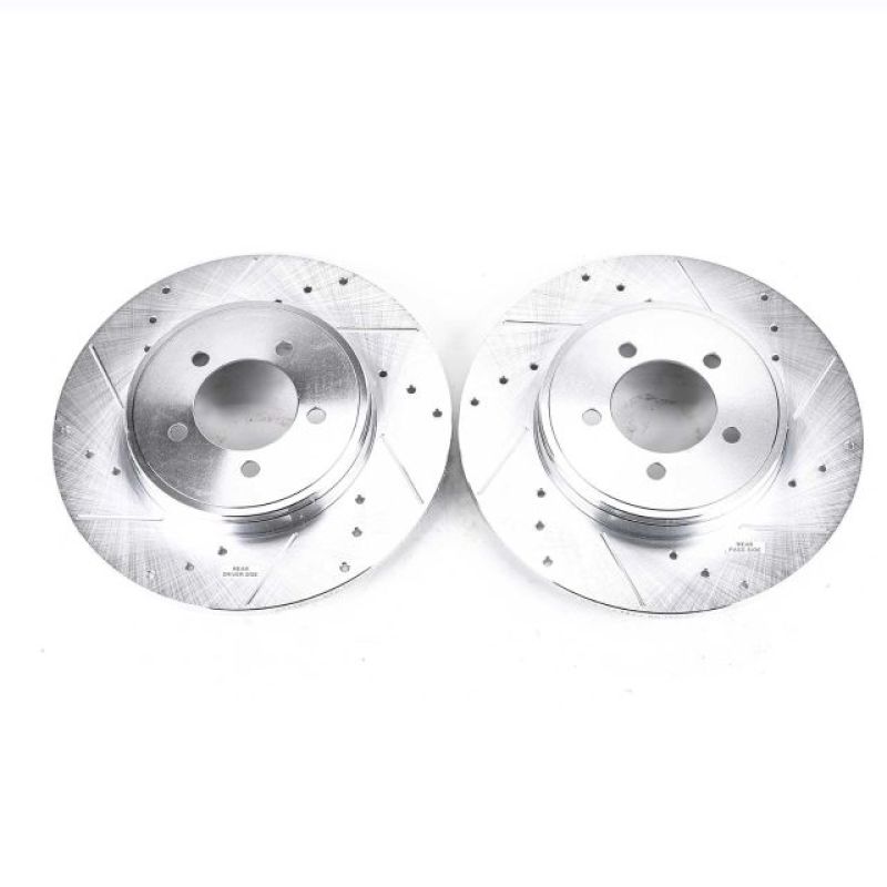 Power Stop 03-05 Lincoln Aviator Rear Evolution Drilled & Slotted Rotors - Pair Power Stop 03-05 Lincoln Aviator Rear Evolution Drilled & Slotted Rotors - Pair