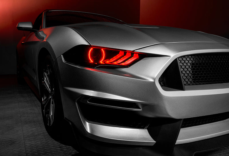 Oracle 18-21 Ford Mustang Dynamic DRL w/ Halo Kit & Sequential Turn Signal - ColorSHIFT Oracle 18-21 Ford Mustang Dynamic DRL w/ Halo Kit & Sequential Turn Signal - ColorSHIFT