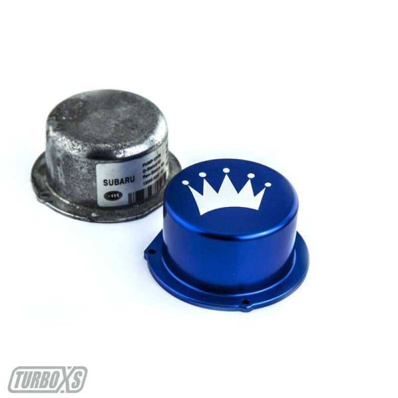 Turbo XS 15-16 Subaru WRX Billet Aluminum Vacuum Pump Cover - Blue Turbo XS 15-16 Subaru WRX Billet Aluminum Vacuum Pump Cover - Blue