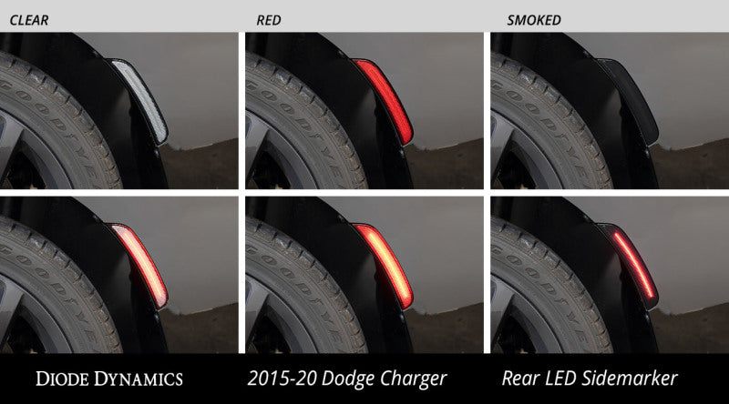 Diode Dynamics 15-21 Dodge Charge LED Sidemarkers - Clear (set) Diode Dynamics 15-21 Dodge Charge LED Sidemarkers - Clear (set)