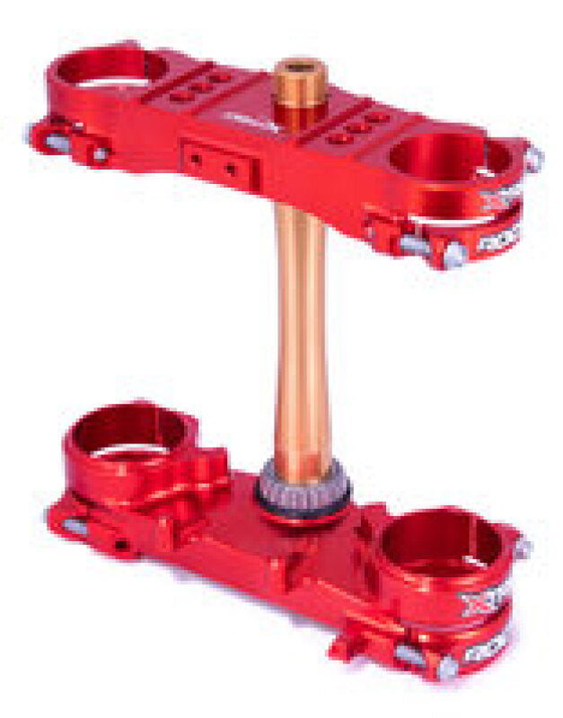 XTrig 21+ Honda CRF 250 R/ CRF 450 R ROCS Tech Triple Clamp 22 mm. Offset M12 - Red XTrig 21+ Honda CRF 250 R/ CRF 450 R ROCS Tech Triple Clamp 22 mm. Offset M12 - Red