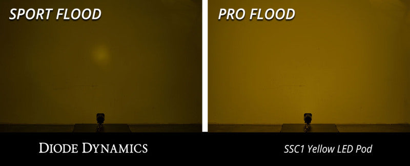 Diode Dynamics Stage Series C1 LED Pod Pro - Yellow Flood Flush ABL (Pair) Diode Dynamics Stage Series C1 LED Pod Pro - Yellow Flood Flush ABL (Pair)