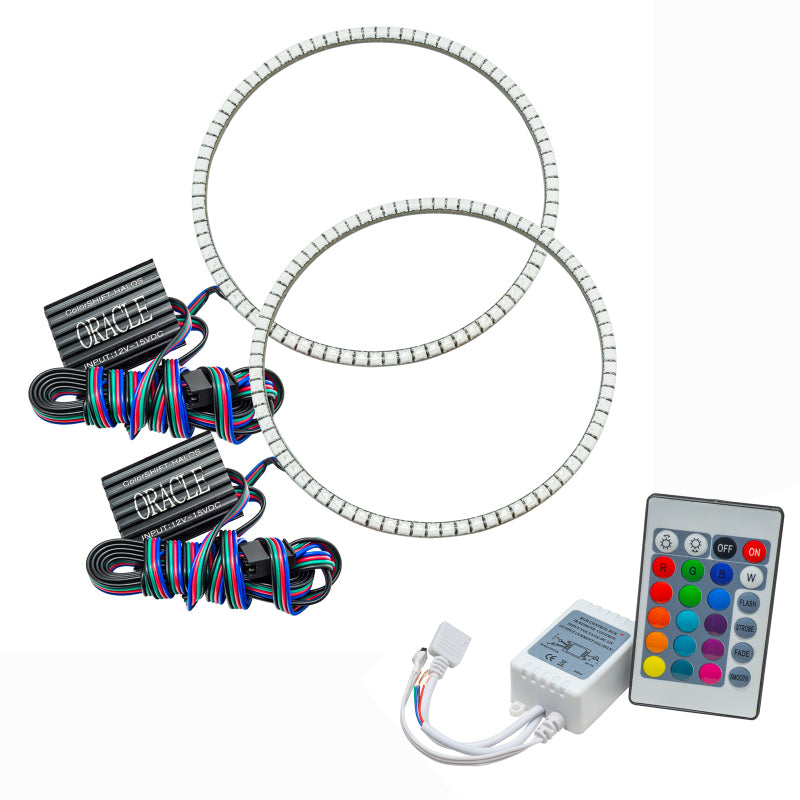 Oracle Jeep Wrangler JK 07-17 LED Waterproof Halo Kit - ColorSHIFT w/ Simple Controller Oracle Jeep Wrangler JK 07-17 LED Waterproof Halo Kit - ColorSHIFT w/ Simple Controller