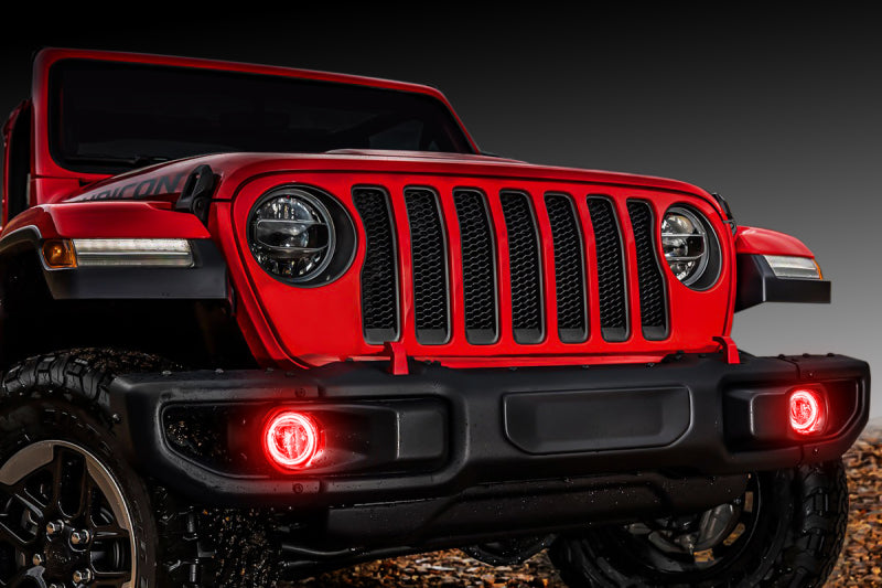 Oracle Jeep Wrangler JL/Gladiator JT LED Surface Mount Fog Light Halo Kit - ColorSHIFT Oracle Jeep Wrangler JL/Gladiator JT LED Surface Mount Fog Light Halo Kit - ColorSHIFT