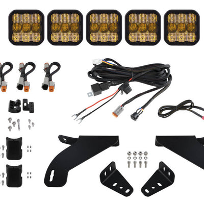Diode Dynamics 21-22 Ford F-150 SS5 Grille CrossLink Lightbar Kit- Pro White Combo