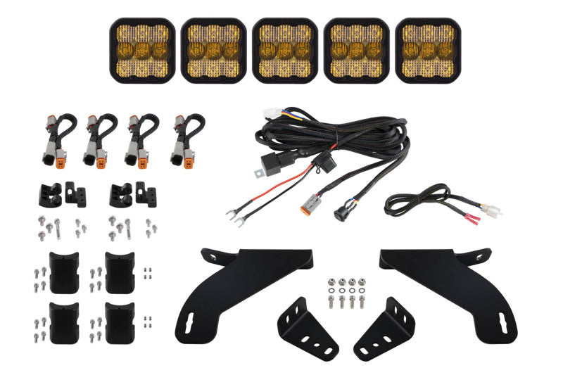 Diode Dynamics 21-22 Ford F-150 SS5 Grille CrossLink Lightbar Kit- Pro White Combo Diode Dynamics 21-22 Ford F-150 SS5 Grille CrossLink Lightbar Kit- Pro White Combo
