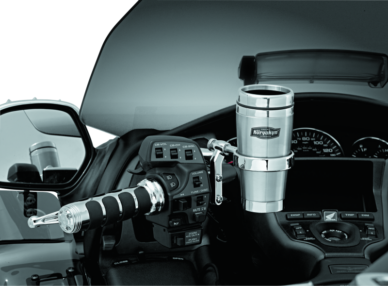 Kuryakyn Drink Holder With Stainless Steel Mug For Perch Mount Chrome Kuryakyn Drink Holder With Stainless Steel Mug For Perch Mount Chrome