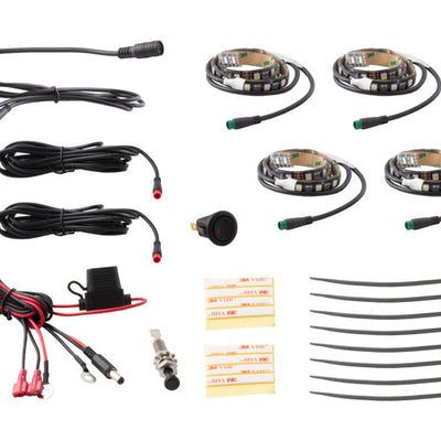 Diode Dynamics RGBW Engine Bay Strip Kit 4pc Multicolor