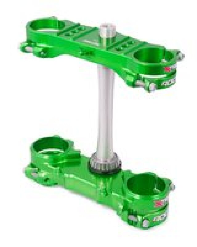 XTrig 19+ Kawasaki KX 250 4T/ KX 450 4T ROCS Tech Triple Clamp 23 mm. Offset M12 - Green XTrig 19+ Kawasaki KX 250 4T/ KX 450 4T ROCS Tech Triple Clamp 23 mm. Offset M12 - Green